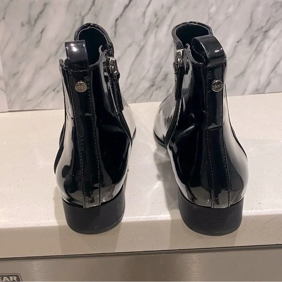 New - DKNY stylist ankle boots pattern leather very glossy - Picture 6 of 8